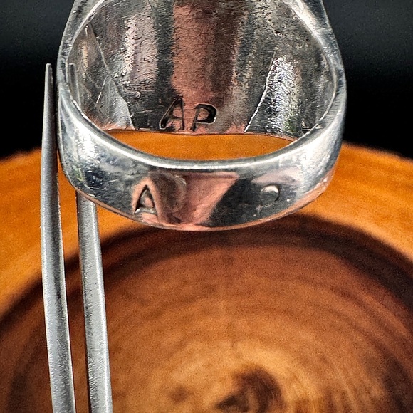 Vintage Sterling Silver Turquoise Ring | Size 11 | Native American Jewelry - Picture 9 of 9